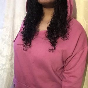 PINK Cropped Hoodie